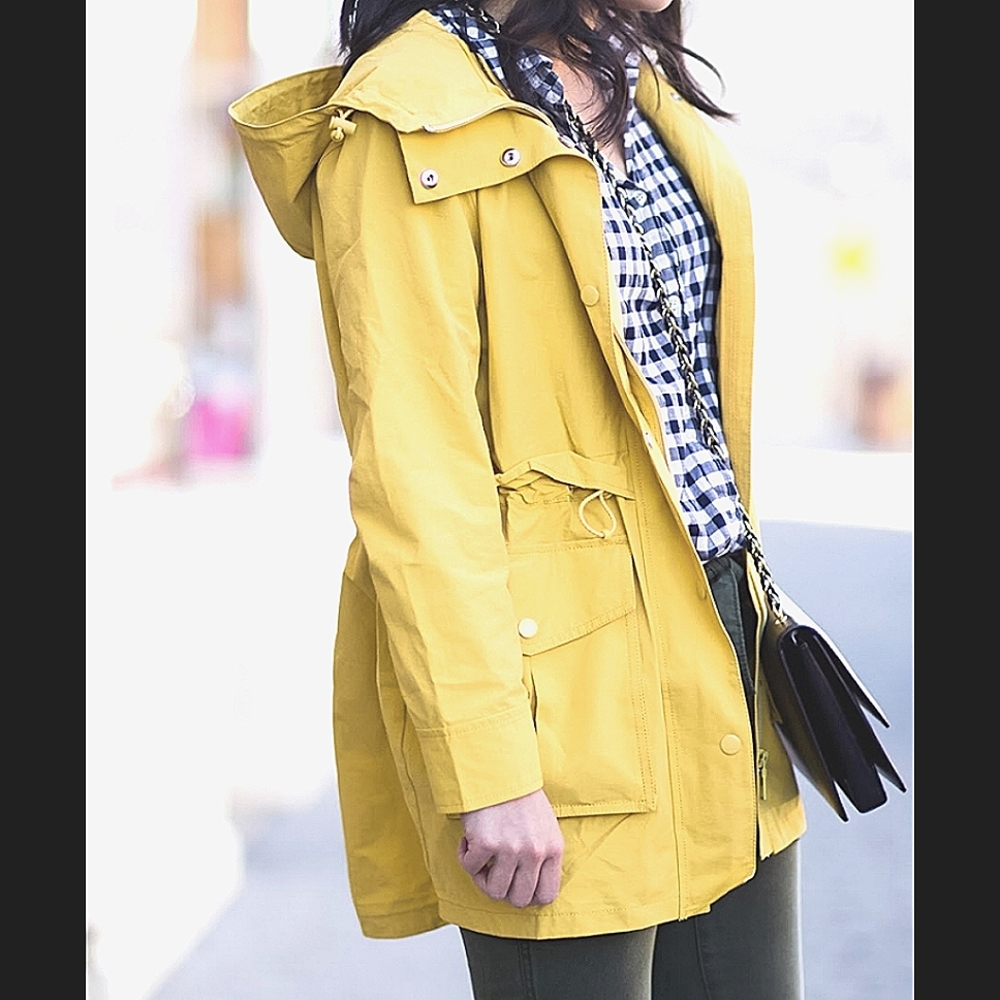 J. Crew Yellow Hooded Jacket